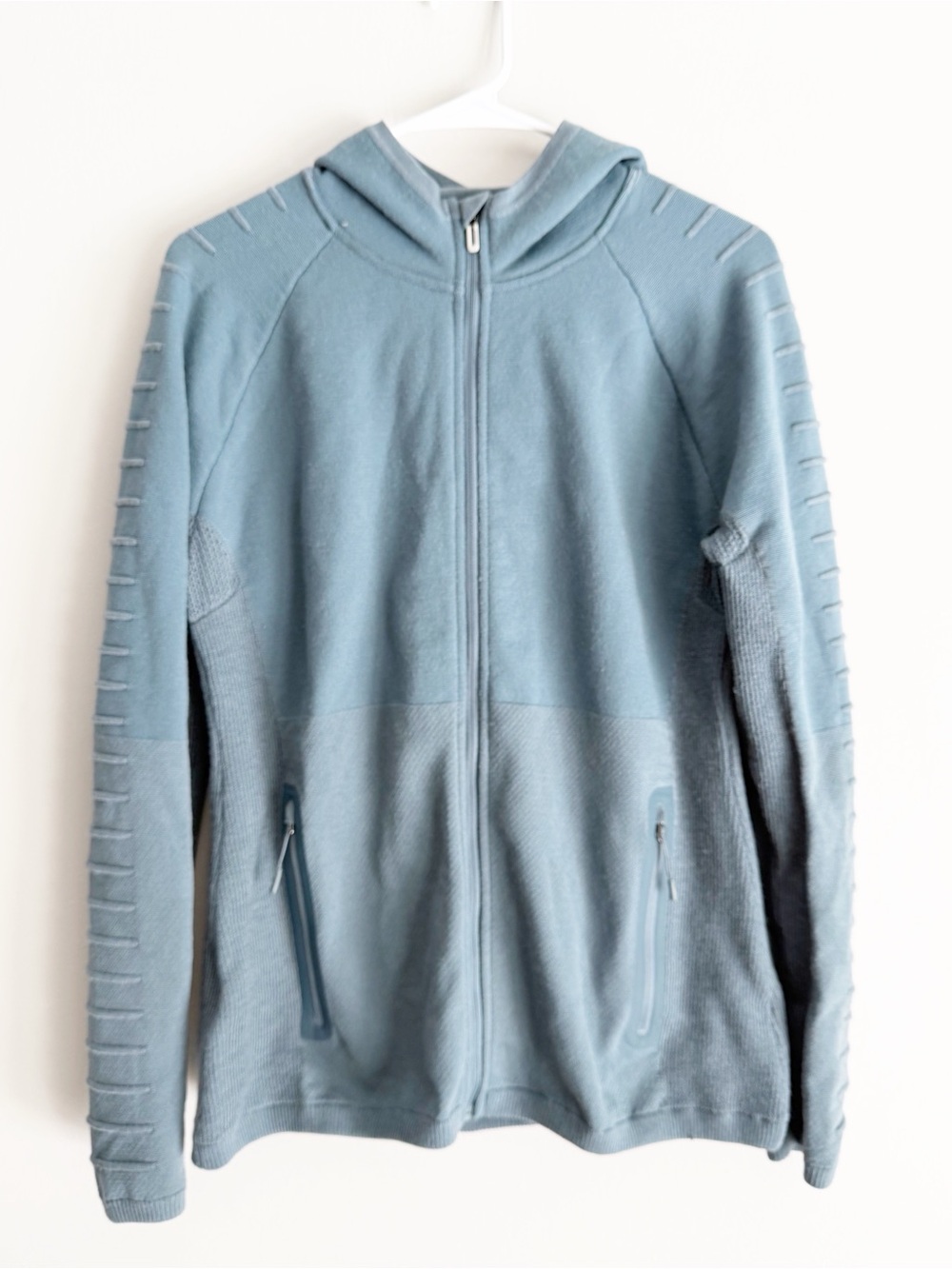 Smartwool Light Blue Full-Zip Hoodie Sweatshirt